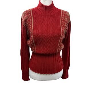Inis Meain Sweater Mock Neck Cinched Waist Irish Soft 100% Baby Alpaca Size XS